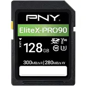 PNY X-PRO 90, 128 GB, SDXC, Klasse 10, UHS-II, 300 MB/s, 280 MB/s