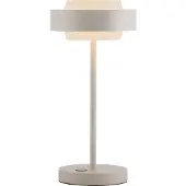 Schöner Wohnen LED Tischlampe Elmo, dimmbar, creme / amber, für Wohn- / Esszimmer, Metall, Modern, LED Tischlampe
