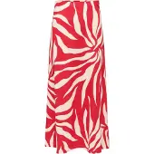 ONLY Maxirock "ONLCHIGO SAKURA LONG SKIRT WVN", Damen, Gr. L (40), barbados cherry aop:flower, Web, Obermaterial: 55% Viskose, 45% Nylon, bedruckt, knöchellang, Röcke Maxirock, Viskosemischung