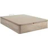 Vente-unique Set aus Bettgestell mit Bettkasten + Taschenfederkernmatratze & Topper - 160 x 200 cm - Stärke 24 cm - Holzfarben hell - ALTIER von YSMÉE