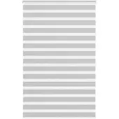 vidaXL Doppelrollo Hellgrau 150x230 cm Stoffbreite 145,9 cm Polyester