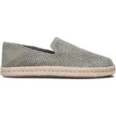 Toms Santiago Vetiver Grey Diamond Perforated Suede