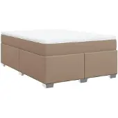 Syfax Boxspringbett Matratze Cappuccino-Braun 140x200cm Kunstleder