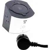 Legrand Power Work W-Charging, USB-A, USB-C, 2x Steckdose, 2m Kabel weiss-grau 694506
