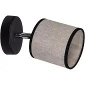 Licht-Erlebnisse Deckenstrahler Metall Stoff E14 verstellbar Schwarz Beige rund Modern