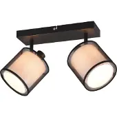 TRIO Deckenleuchte - Schwarz - Metall - 2-flammig - B 32 cm