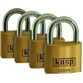 Kasp K12520D4 Hængelås 20 mm Identiske Gyldengul Nøglelås
