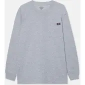 Dickies Taschen Langarm Baumwoll Herren T-Shirt in Grau