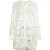 IZIA Langer Cardigan Damen Wollweiß