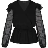 Faina Bluse Damen schwarz