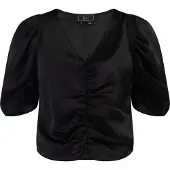 Faina Drapiertes Top Damen schwarz