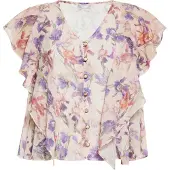 Usha Bluse Damen Creme Mehrfarbig