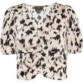 Faina Bluse Damen Beige Mehrfarbig