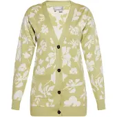 Usha Strickjacke Damen Hellgrün Wollweiss
