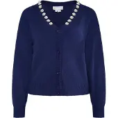 Usha Strickjacke mit Perlen Damen Marine