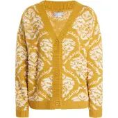 Usha Strickcardigan Damen Curry Mehrfarbig