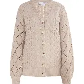 Usha Strickcardigan Damen Graubeige