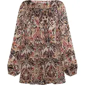 Usha Bluse Damen Braun Mehrfarbig