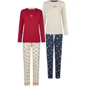Happy Shorts Damen Pyjama ChristmasSchlafanzug, Pyjama Set, Nachtwäsche