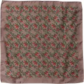 Dolce&Gabbana Braunes Chilis-Seidentuch Herren Foulard Schal