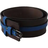Costume National Leder Gürtel mit blauen Akzenten