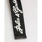 Dolce&Gabbana Schwarze Weiße Polyester DG Logo Silber Herren Schlüsselanhänger Schlüsselring