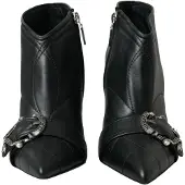 Dolce&Gabbana Gepolsterte Leder-Stiefeletten Stil DG Schnalle