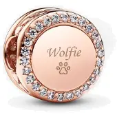 Pandora Gravierbarer Funkelnder Knopf Charm 788747C01 Anhänger