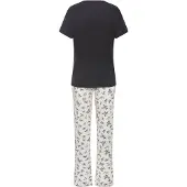 Vivance Pyjama mehrfarbig Gr. 32/34 für Damen. Rundhals und Allover-Druck. Bequem
