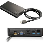Lenovo 03X6296, Kabelgebunden, OneLink+, 3,5 mm, 10,100,1000 Mbit/s, Schwarz
