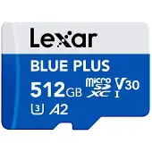 Lexar BLUE PLUS, 512 GB, MicroSDXC, UHS-I, 170 MB/s, Class 3 (U3), V30