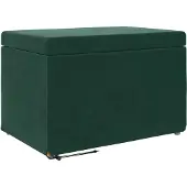 vidaXL Hocker Dunkelgrün 61 x 41 x 40 cm Samt und Engineering Holz