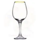 Pasabahce Satz von 6 Kelchen Amber Goldrand Glas, Transparent, Cl 46