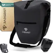 RADGEIST Gepäckträgertasche, Fahrrad, Gepäcktasche, Umhängetasche, wasserdicht, 25 l, schwarz