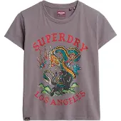 Superdry Tattoo Rhinestone Fitted Kurzarm-t-shirt