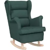 vidaXL Schaukelsessel Dunkelgrün 74x90x102 cm Stoff