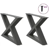 vidaXL Couchtischbeine 2 Stk. Anthrazit 50x(30-31,3) cm Stahl