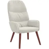 vidaXL Relaxsessel Cremeweiß Samt