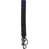 Dolce&Gabbana Schwarzer Blauer DG Logo Polyester Messing Halter Schlüsselanhänger Schlüsselring