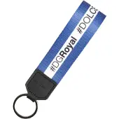 Dolce&Gabbana Weiß Blau Logo Polyester PVC Halter Schlüsselanhänger Schlüsselring