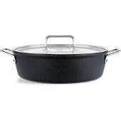 Fissler Adamant / Aluminium-Bräter (Ø 28 cm, 4,3L) Bratentopf-beschichtet mit Metall-Deckel, antihaftend - Induktion