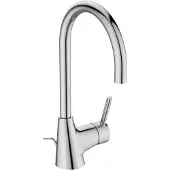 Ideal standard Ceraline Einhebel-Waschtischarmatur, mit hohem Auslauf, Ausladung 160mm, mit Ablaufgarnitur, BC195AA, Farbe: Chrom