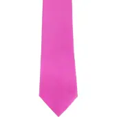 Premier Mens Plain Satin Krawatte (schmale Klinge) (2er-Pack) (Hot Pink)