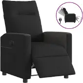 vidaXL Relaxsessel Elektrisch Schwarz Stoff