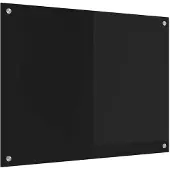 vidaXL Küchenrückwand Schwarz 80 x 60 cm Gehärtetes Glas