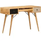 vidaXL Schreibtisch Braun 110 x 55 x 76 cm Massivholz Mango