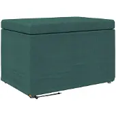 vidaXL Hocker Dunkelgrün 61 x 41 x 40 cm Stoff und Pressholz