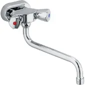 Kludi STANDARD Spezial Spültisch-Wandarmatur 45 mm Stichmaß, chrom