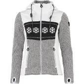Mountain Peak Zipper Hoodie aus zwei Materialien für Damen