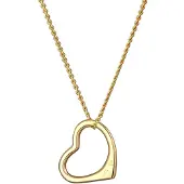 Elli Halsketten - Halskette Herz Liebe Klassisch Hochwertig 585 Gelb - Gr. unisize - in Gold - für Damen